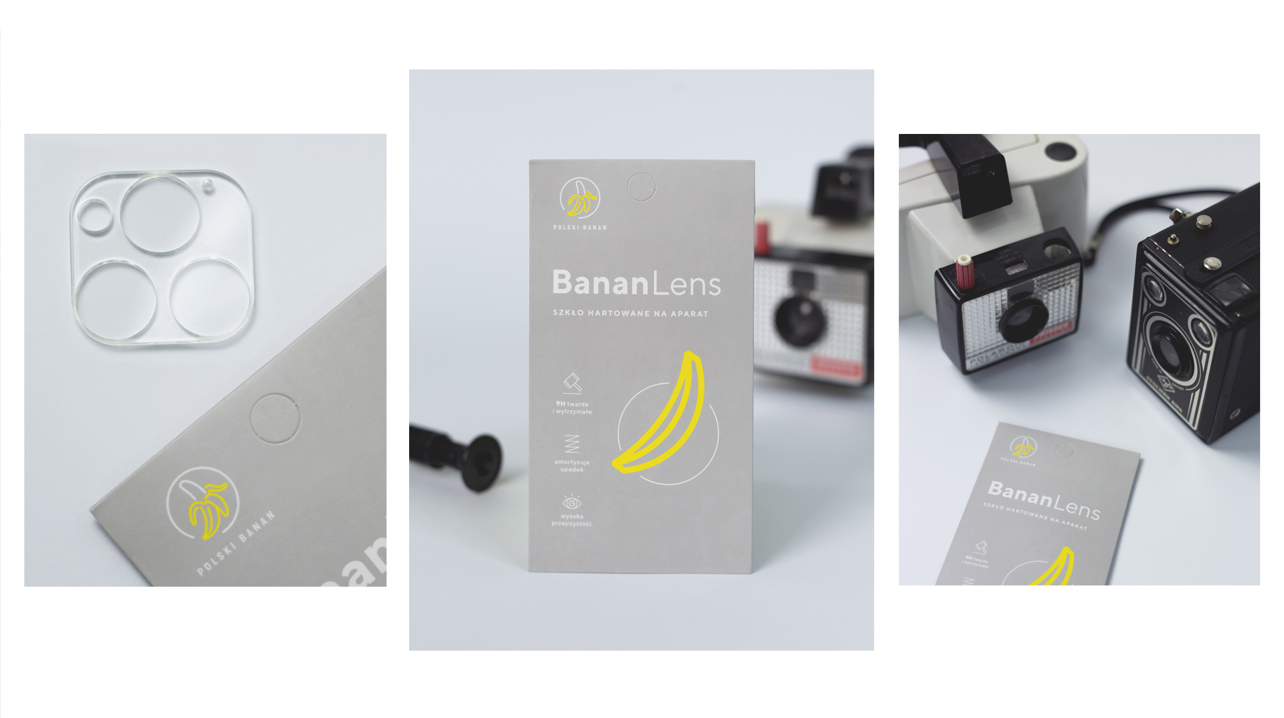szkło hartowane na aparat PolskiBanan BananLens iPhone 14 Pro